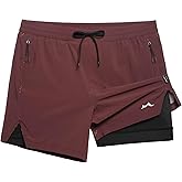maamgic Men's Athletic Running Shorts with Liner Ultra Lightweight Workout Shorts 5"/ 7"