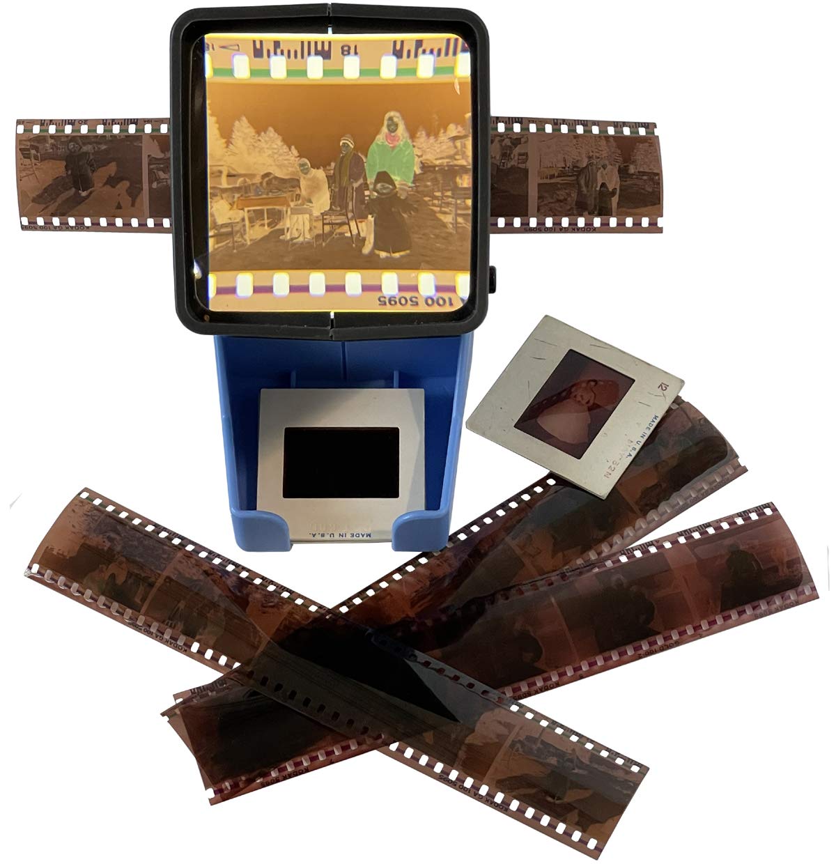 MINOLTA 35mm Desk Top Portable LED Slide and Negative Viewer Luminated 3X Magnify – for 2