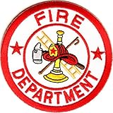Fire Department Circle Patch - By Ivamis Trading - 3x3 inch