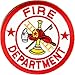Fire Department Circle Patch - By Ivamis Trading - 3x3 inch