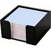 Uaimvie Black Acrylic Sticky Note Holder, 3x3 Crystal Clear Notepad Holder with Anti-Slip Base Post It Note Holder Sticky Note, Dispenser for Office Desk, Home Organizer
