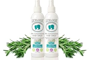 LiceLogic Repel Lice Prevention Hair Spray, 8oz, Rosemary Mint, 2-Pack - Effective Against Super Lice, Kills Eggs & Nits, Prevents & Repels Lice, Safe, Not Toxic, Naturally Derived Licezyme
