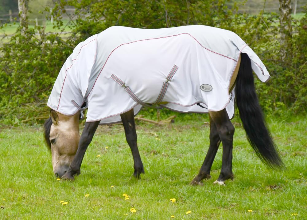 Rhinegold Mombasa Fly Rug + Neck Cover-5/9-Grey