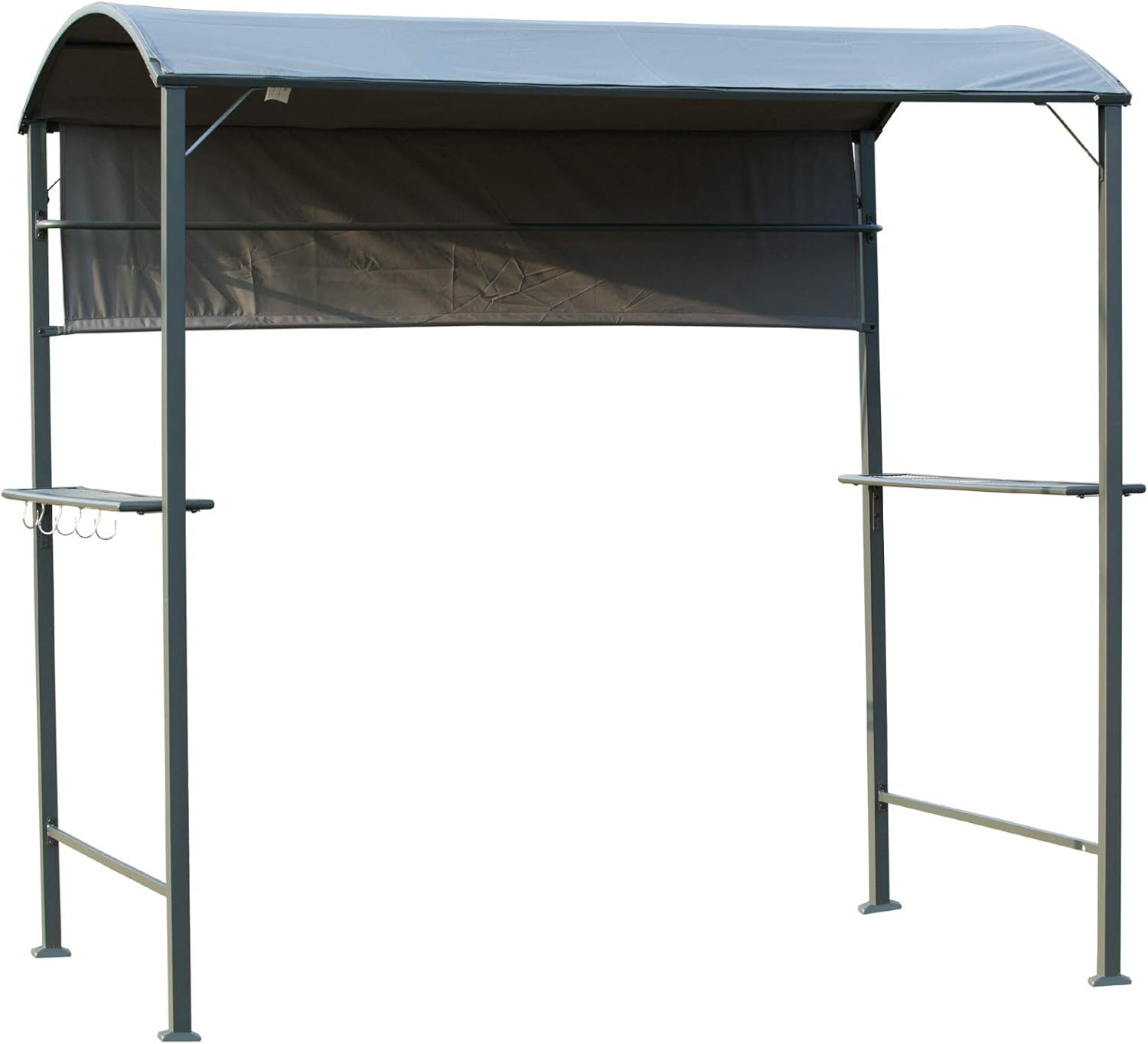 Outsunny 7x4.5ft Outdoor BBQ Gazebo Tent Metal Frame Garden Grill