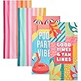Dock & Bay Beach Towel - Quick Dry, Sand Free - Compact, Lightweight - 100% Recycled - Includes Bag - Party in Pink - Set of 4 - Large (160x90cm, 63x35)