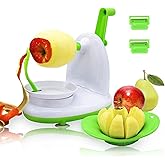 Upgraded Apple Peeler and Corer for Apple Pear Citrus Manual Rotating Kitchen Gadget Includes 2 Replacement Heads and 1 Split