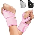 Bracoo 2 Pack Wrist Compression Wrap Brace for Carpal Tunnel, Adjustable Support Strap bands,Weightlifting, Fitness, Tendonitis, Arthritis, Joint Pain Relief, Right & Left Hand, WS10