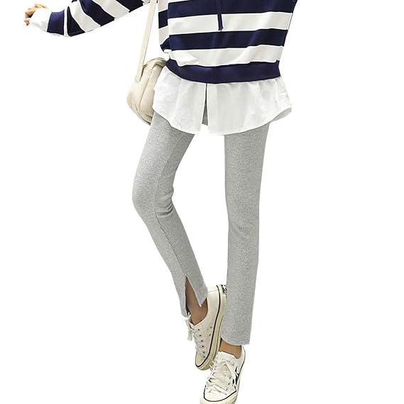 Amazon Gifort レギンス レディース スリットリブ レギンスパンツ