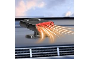 Chianku New upgrade Portable Car Heater, Car Windshield Defogger Defroster, Auto Heater Fan, 2 in1 Fast Heating or Cooling Fan, 12V 150W Auto Heater Fan Plug in Cigarette Lighter
