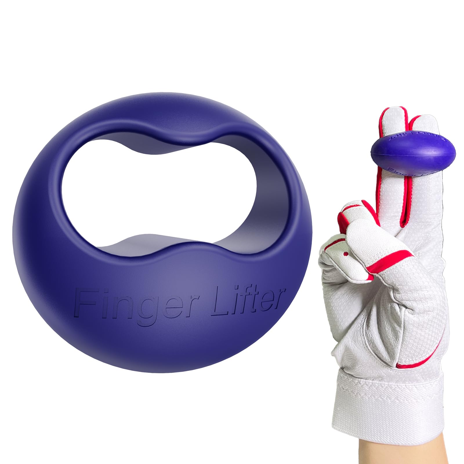 Photo 1 of Finger Lifter Grip For Baseball & Softball Pro Batters Two Finger Grip Reduce Roll Over, Palm Up Palm Down Baseball Swing Trainer Increase Batting Speed Barrel Into The Zone Faster & Keep Longer-Blue