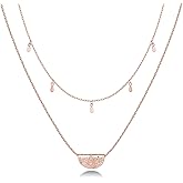 PAVOI 14K Gold Plated Layering Necklaces | Stylish Minimalist Design Pendant Necklaces | Bar, Circle, Lotus, Disc, Dog Tag, Horizontal Bar Pendants for Women