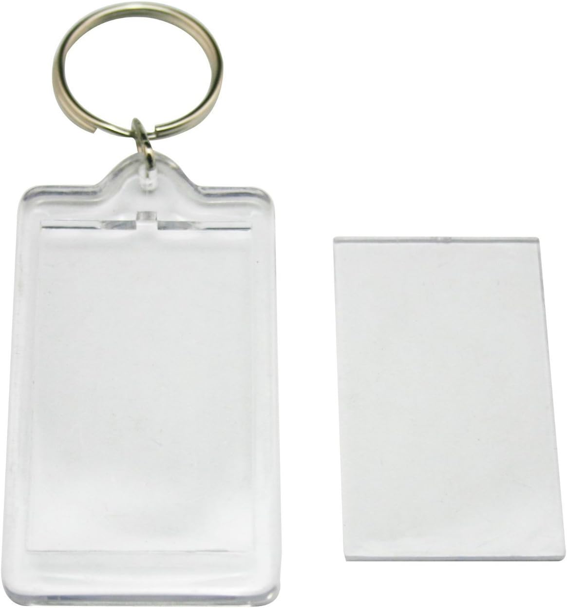 Natuworld 10Pcs Clear Acrylic Photo Keychains Blank