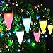 Icicle Color Changing Solar Lights,6 Pack Waterproof Outdoor Landscape Path Lights with 7 Color and 3 Modes Setting,Perfect Decoration Lighting for Garden Pathways & Flower Beds,Yard,Lawn,Fence