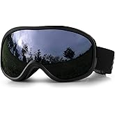 SPOSUNE Ski Goggles Over Glasses with Dual lens, Anti-fog Anti-UV Snow Goggle for Men Women Youth Skiing Snowmobile