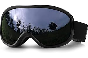 SPOSUNE Ski Goggles Over Glasses with Dual lens, Anti-fog Anti-UV Snow Goggle for Men Women Youth Skiing Snowmobile