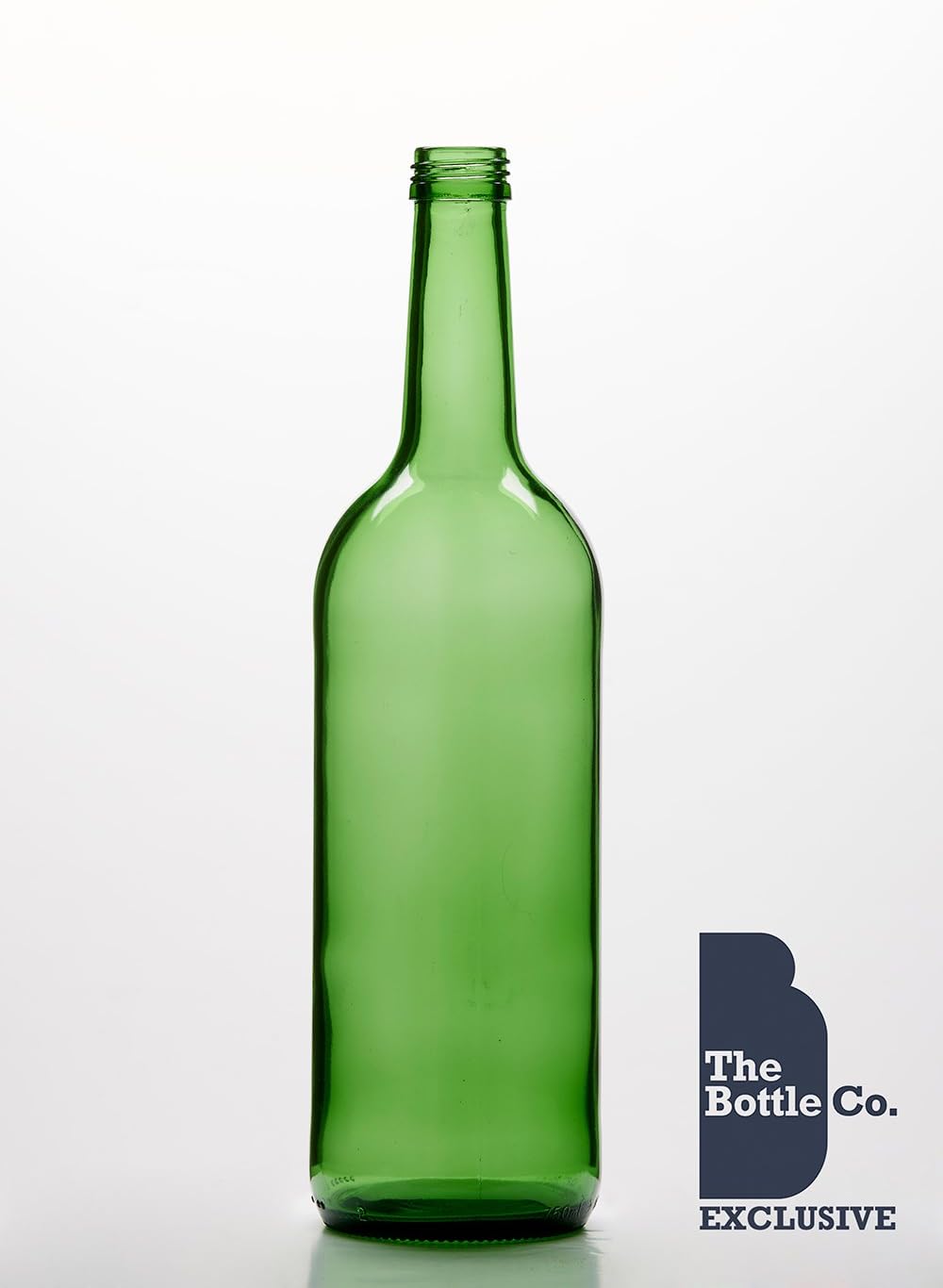 BOTTLE COMPANY 48 X 750ML APPROX ROUND GREEN (MINERAL) GLASS JUICE,WATER,CIDER,LIQUOUR,WINE,BEER BOTTLE C/W GOLD T/E CAP