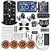OSOYOO Mecanum Omni Wheel Robotic Car Kit for Arduino Mega2560 | STEM Remote Controlled Educational Motorized Robot for Building Programming Learning How to Code | Mechanical DIY Coding Kid Teen Adult