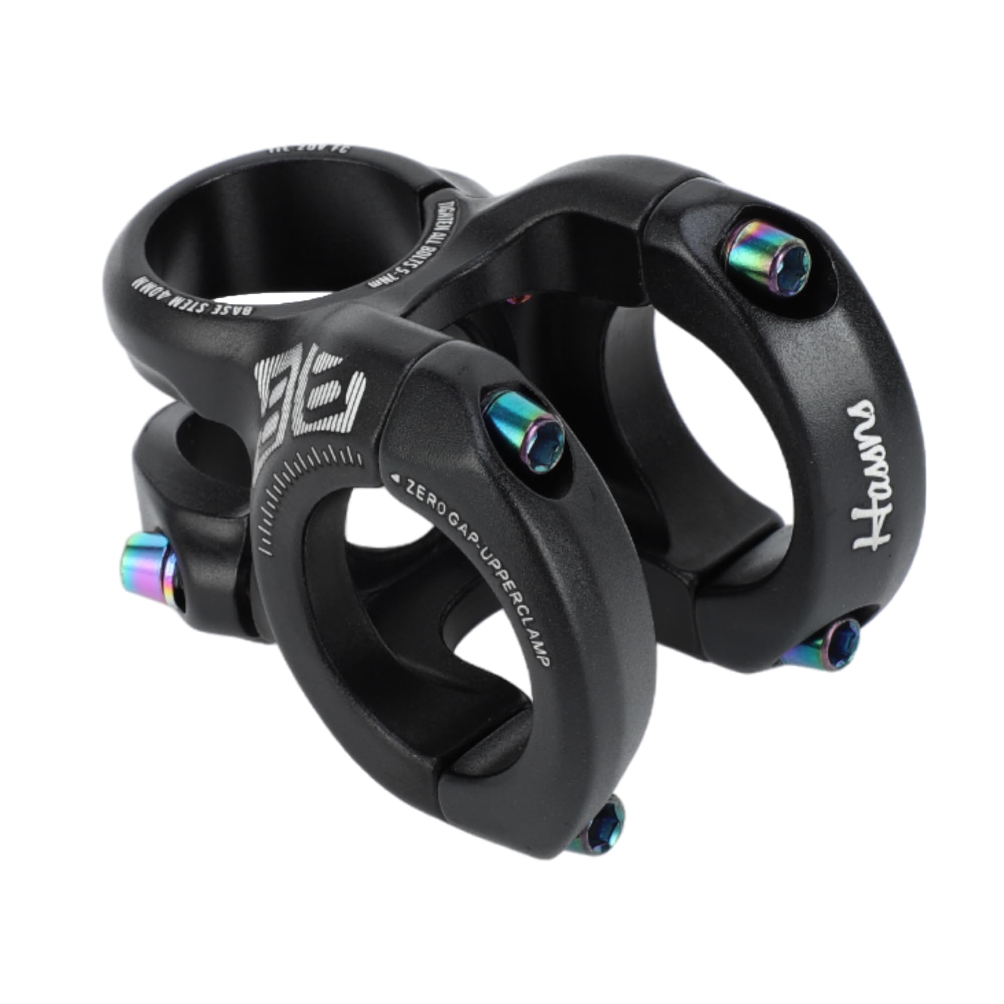 INFINAUTO Mountain Bike Stem Short Handlebar, 31.8mm Stem 40mm, Bicycle Road Bike MTB BMX Fixie Gear Cycling, 0-Degree Rise Cycles Short Stem, Black, 1 Pc