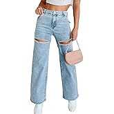 LINUMIN Women High Waist Denim Jeans Rhinestone Trim Bling Jeans Plus Size Denim Pants