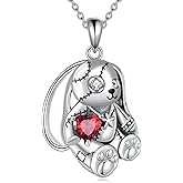 JBAERD Teddy Bear Sterling Silver Necklace - Bear Pendant Gothic Jewelry for Women