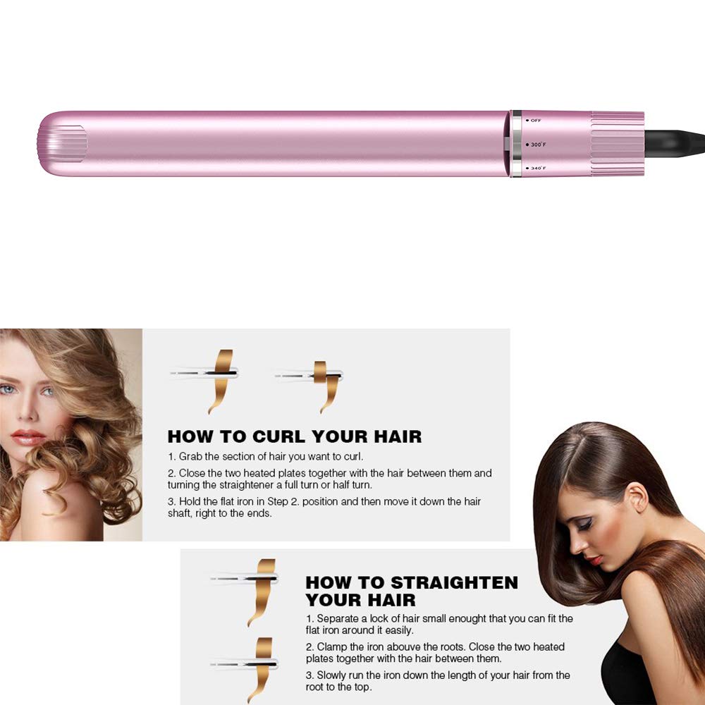 Rose Hair Straightener And Curls 2 In 1 For Long Hair Straightens