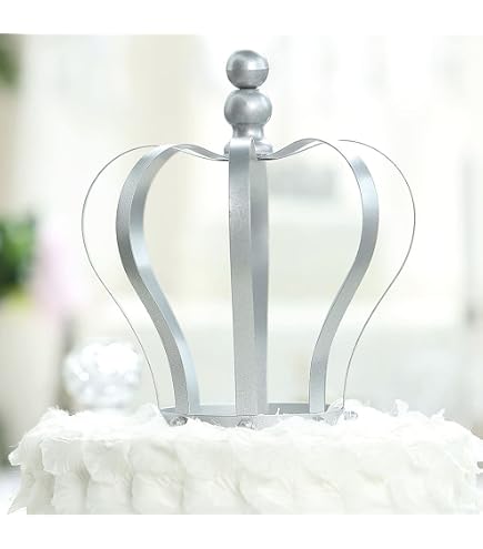 Amazon.com: Tower Tiara Crown Birthday Cake Topper Crystal  display picture 1