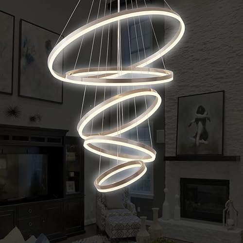 HIHIHOMY andelier for High Ceiling Living Room Foyer,Contemporary