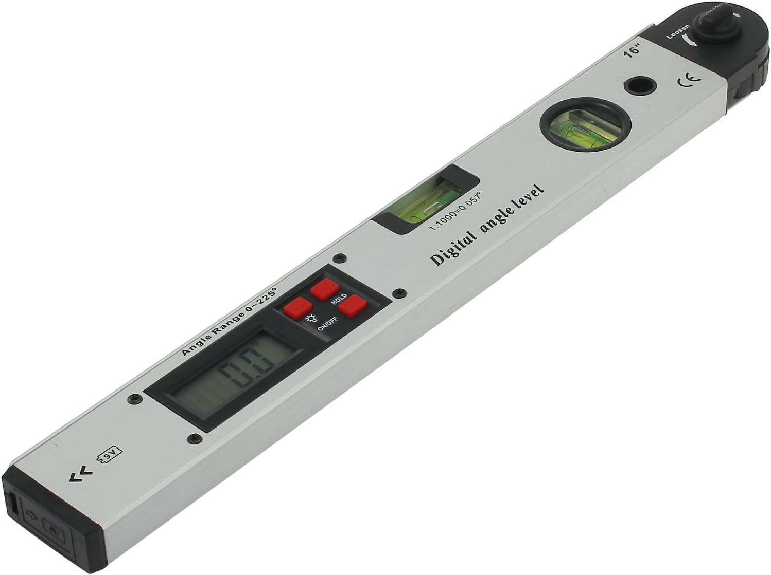 Rhinocoeu Digital Protractor with LCD Display Electronic Inclinometer 0~225°Angle Meter Spirit Level Finder Gauge for Trays, Sloping Roofs and Handrails