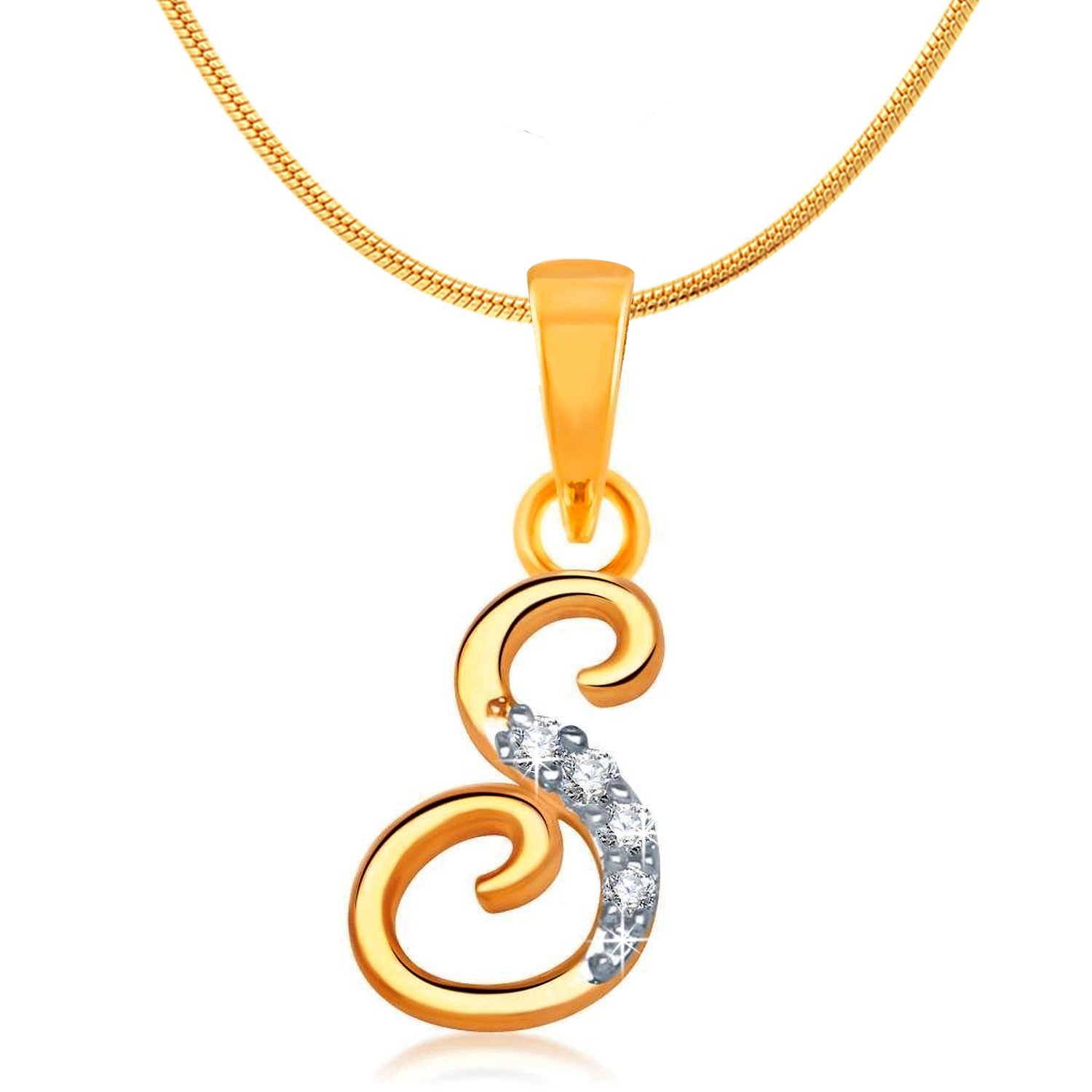 Buy Diwali Gift Mahi Initial Letter S Alphabet Gold Plated