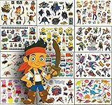 Foxjoy Temporary Tattoos for Kids Premium Edition, 250 Designs, 12 Sheets, 6x4 inches (Boys)