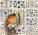Foxjoy Temporary Tattoos for Kids Premium Edition, 250 Designs, 12 Sheets, 6x4 inches (Boys)