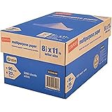 Staples Copy Paper, Multipurpose, 8 1/2" x 11", 96 Brightness (10 Ream Case) (1 Case / 5,000 Sheets)