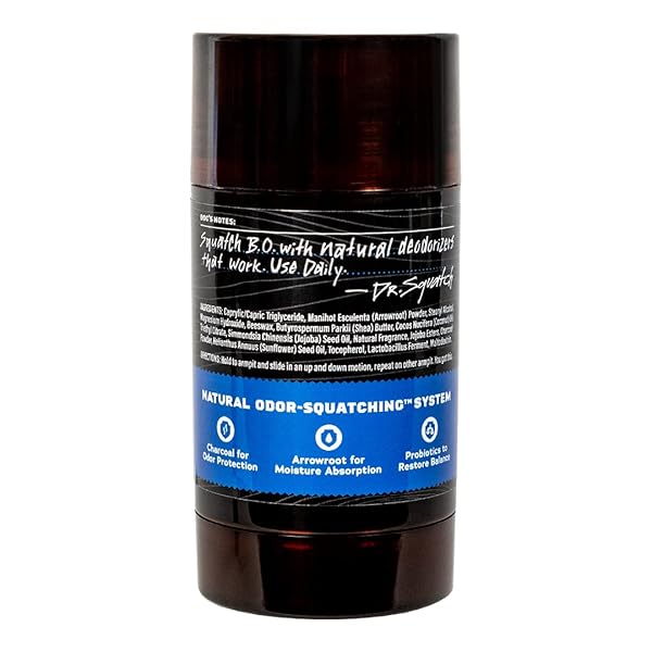 DR. SQUATCH NATURAL DEODORANT FOR MEN – ODOR-SQUATCHING ALUMINUM FREE – FRESH FALLS (2.65 OZ)
