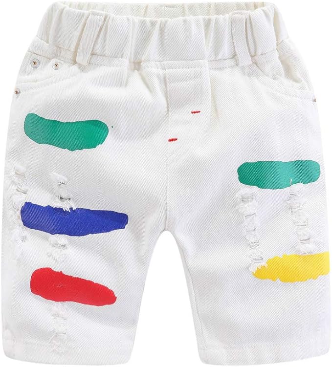 white jean shorts for boys