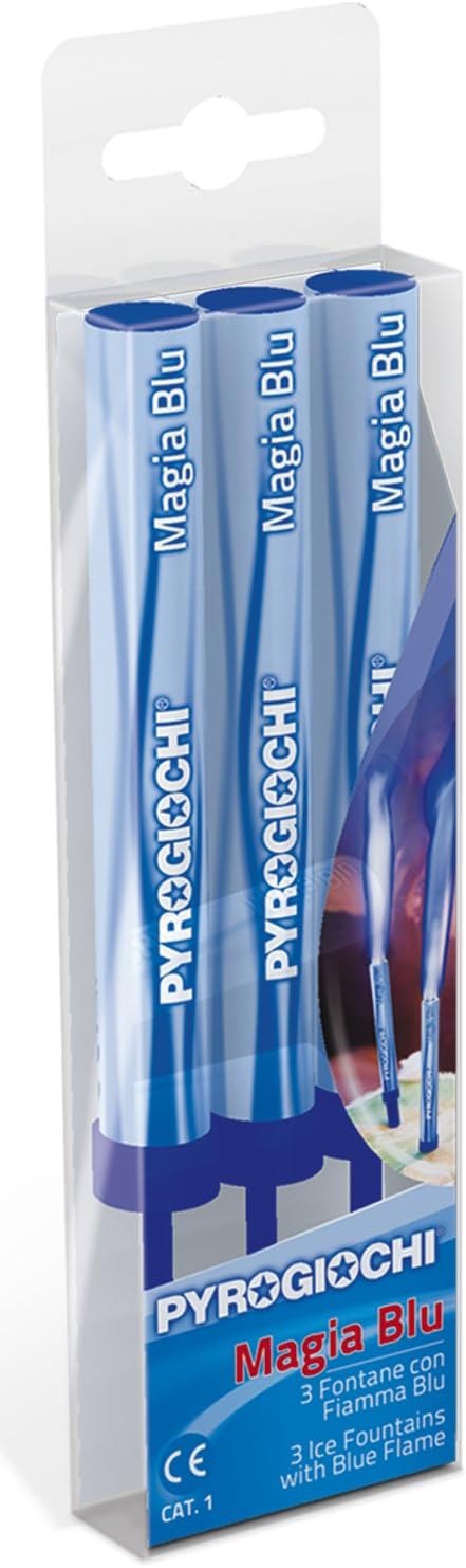 Trafalgar Safe Quality Fireworks Ice Fountain Birthday, Wedding, Celebrations, Party Cake Sparkle Candle Blue Flame - 30 Fountains