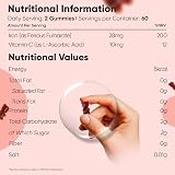 WeightWorld Iron Gummies 120ct - 38mg Iron & Vitamin C - Vegan & Gluten-Free view 7