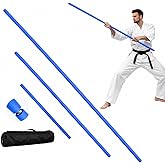 HXRROO Collapsible Foam Padded Bo Staff 4ft / 6ft &ndash; Portable Martial Arts Training Staff for Safe Practice, Lightweight Detachable Design with Carry Bage