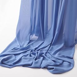 MaiMaiSuan 60" Wide Dusty Blue Chiffon Fabric by