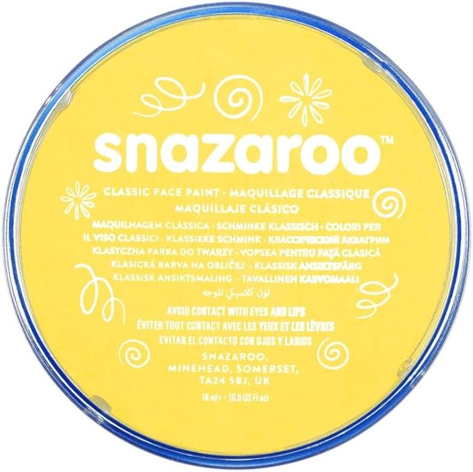 Download Free Amazon Com Snazaroo Classic Face And Body Paint 18ml Bright Yellow PSD Mockup Template