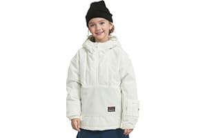 North Peak Kid Pullover Anorak Hooded Ski Jacket Waterproof Windproof Snowboard Jackets Winter Coat