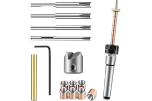 RIRC 8Pcs Pen Turning Mandrel, Wood Turning Pen Barrel Kits, 7mm Drill Bit and Pen Mandrel for Wood Lathe