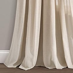 Lush Decor Linen Button Window Curtain