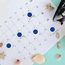 1400 PCS Blue Dot Stickers Round Coding Labels