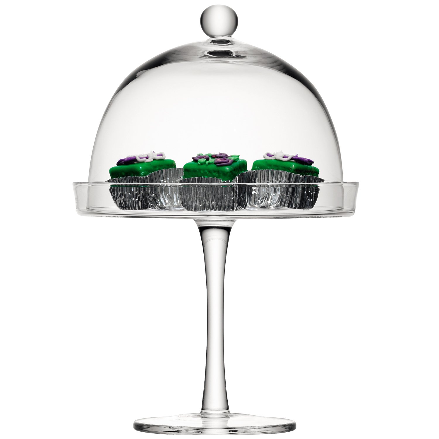 LSA International Vienna Cakestand & Cover Ø23/Ø20.5cm H34.5cm Clear| 1 Unit | Mouthblown & Handmade Glass | VI05 — image 1