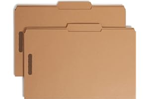 Smead Fastener Folder, Legal, Two 2-Inch K Style #1 and #3 Fasteners, 2/5 Right of Center, Kraft, 50 Per Box (19880)