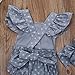 MA&BABY Baby Girls Kid Lace Romper Backless Sunsuit Ruffle Sleeve Dress (0-3 Months, Polka Dot)
