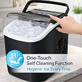 1ABOVE Countertop Ice Maker 12kg/24H 9 Cubes in 6 Min Self-Cleaning Black view 3