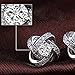 Fashion Jewelry Womens Ear Stud Cubic Zirconia Rhinestone Earrings for Women Girls gift (Sliver)