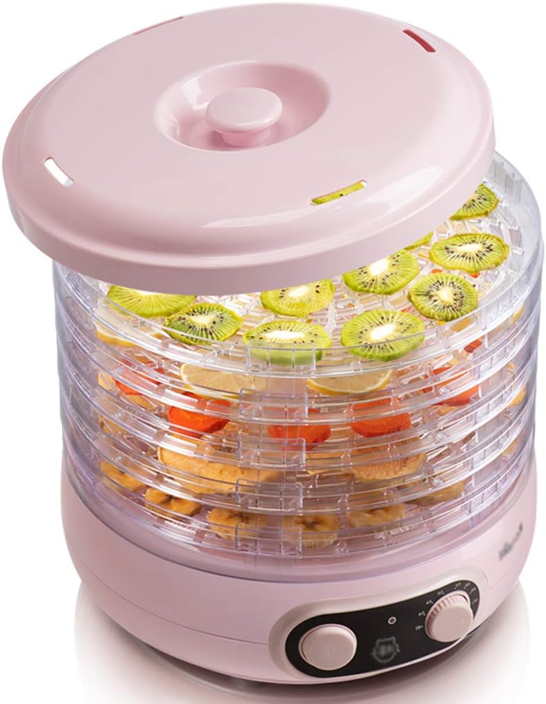 5 Tray Premium Electric Food Dehydrator Machine - 220w - Temperature Control with Auto Shutoff 35℃ to 70℃ for Drying Beef Jerky, Fruits, Vegetables & Nuts, BPA Free