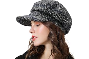 PANPACSIGHT Womens Newsboy Cap, Hat with Visor Cabbie Fiddler Spring Summer Octagonal Paperboy Hat Girls Gift